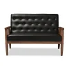 Faux Leather Modern 2-Seat Loveseat-Kirkland's Home Cheap