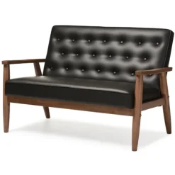Faux Leather Modern 2-Seat Loveseat-Kirkland's Home Cheap