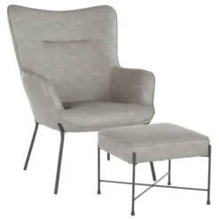 Faux Leather 2-Pc. Chair And Ottoman Set-Kirkland's Home Cheap