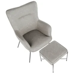 Faux Leather 2-Pc. Chair And Ottoman Set-Kirkland's Home Cheap