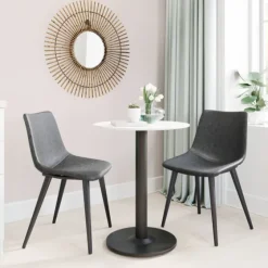 Faux Leather Scoop Dining Chairs, Set Of 2-Kirkland's Home Hot
