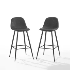 Faux Leather Slope Bar Stools, Set Of 2-Kirkland's Home Cheap