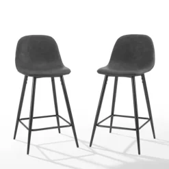 Faux Leather Slope Bar Stools, Set Of 2-Kirkland's Home Cheap