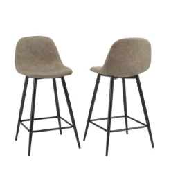 Faux Leather Slope Counter Stools, Set Of 2-Kirkland's Home Sale