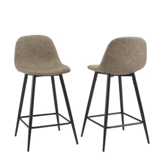 Faux Leather Slope Counter Stools, Set Of 2-Kirkland's Home Sale