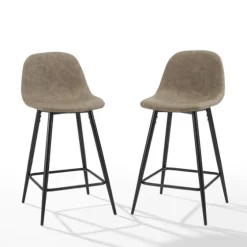 Faux Leather Slope Counter Stools, Set Of 2-Kirkland's Home Sale
