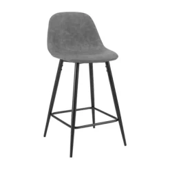 Faux Leather Slope Counter Stools, Set Of 2-Kirkland's Home Fashion