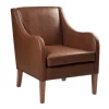 Faux Leather Sloped Arm Accent Chair-Kirkland's Home Online