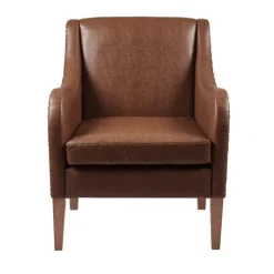 Faux Leather Sloped Arm Accent Chair-Kirkland's Home Online