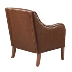 Faux Leather Sloped Arm Accent Chair-Kirkland's Home Online