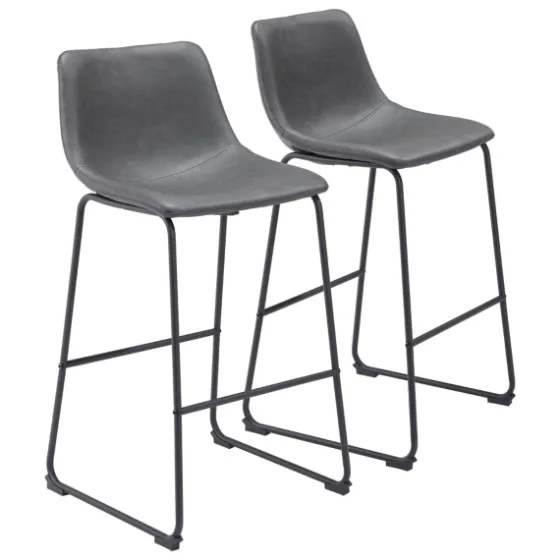 Faux Leather Sloped Bar Stools, Set Of 2-Kirkland's Home Store