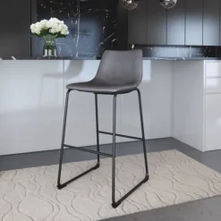 Faux Leather Sloped Bar Stools, Set Of 2-Kirkland's Home Store