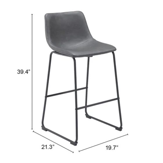 Faux Leather Sloped Bar Stools, Set Of 2-Kirkland's Home Store