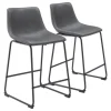 Faux Leather Sloped Counter Stools, Set Of 2-Kirkland's Home Fashion