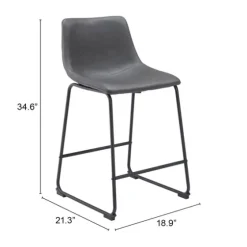 Faux Leather Sloped Counter Stools, Set Of 2-Kirkland's Home Fashion
