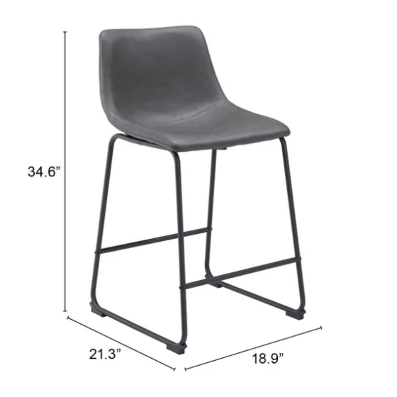 Faux Leather Sloped Counter Stools, Set Of 2-Kirkland's Home Fashion