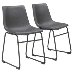 Faux Leather Sloped Dining Chairs, Set Of 2-Kirkland's Home Fashion