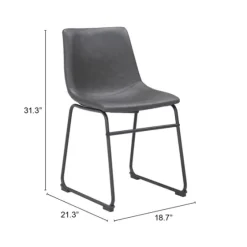 Faux Leather Sloped Dining Chairs, Set Of 2-Kirkland's Home Fashion