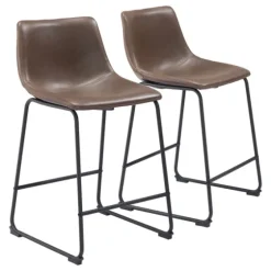 Faux Leather Sloped 2-Pc. Counter Stool Set-Kirkland's Home Fashion