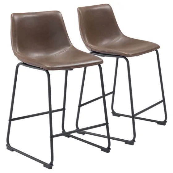 Faux Leather Sloped 2-Pc. Counter Stool Set-Kirkland's Home Fashion