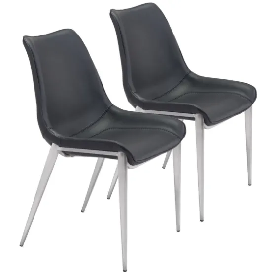 Faux Leather Stitch Dining Chairs, Set Of 2-Kirkland's Home Discount