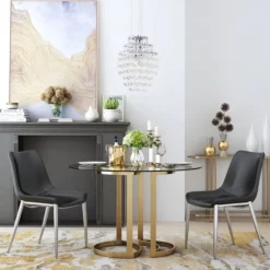 Faux Leather Stitch Dining Chairs, Set Of 2-Kirkland's Home Discount