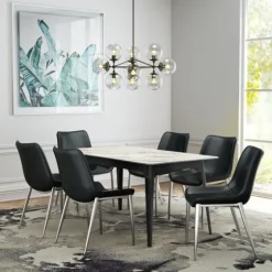 Faux Leather Stitch Dining Chairs, Set Of 2-Kirkland's Home Discount