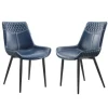 Faux Leather Stitched Chairs, Set Of 2-Kirkland's Home Clearance