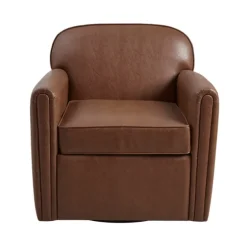 Faux Leather Swivel Club Chair-Kirkland's Home Best