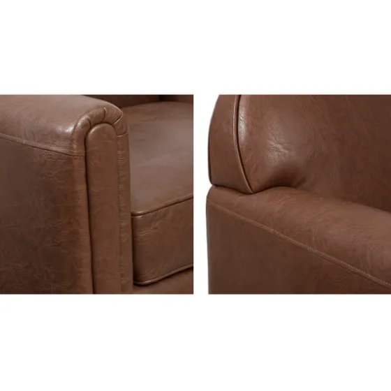 Faux Leather Swivel Club Chair-Kirkland's Home Best