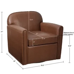 Faux Leather Swivel Club Chair-Kirkland's Home Best