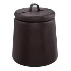 Faux Leather Top Handle Storage Ottoman-Kirkland's Home Cheap