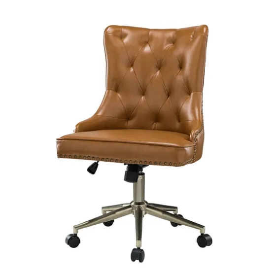 Faux Leather Tufted Back Office Chair-Kirkland's Home Online