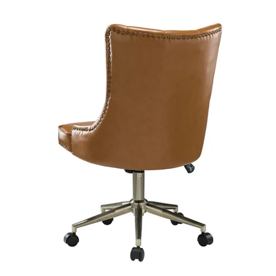 Faux Leather Tufted Back Office Chair-Kirkland's Home Online