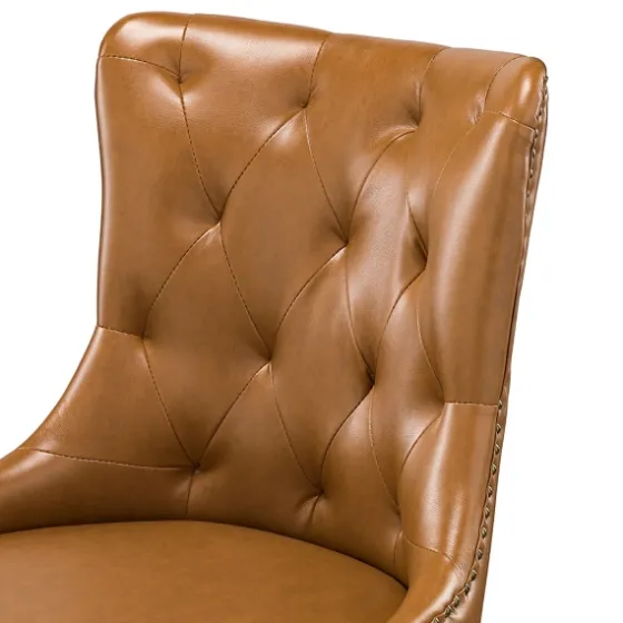 Faux Leather Tufted Back Office Chair-Kirkland's Home Online