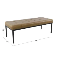 Faux Leather Tufted Button Bench-Kirkland's Home Flash Sale