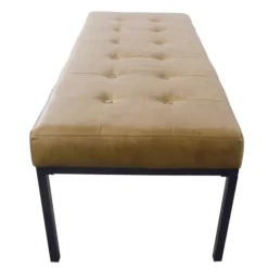 Faux Leather Tufted Button Bench-Kirkland's Home Flash Sale