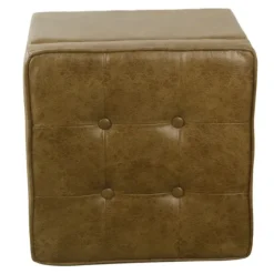 Faux Leather Tufted Storage Ottoman-Kirkland's Home Online