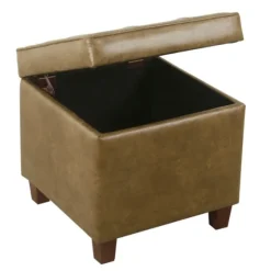 Faux Leather Tufted Storage Ottoman-Kirkland's Home Online