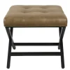Faux Leather Tufted X-Frame Bench-Kirkland's Home New