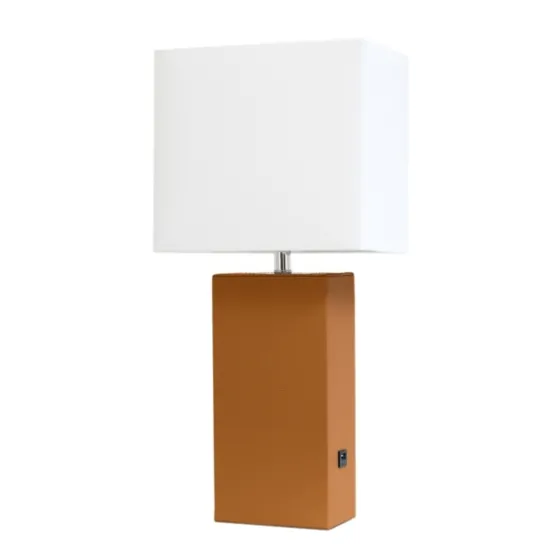 Faux Leather Usb Table Lamp-Kirkland's Home Shop