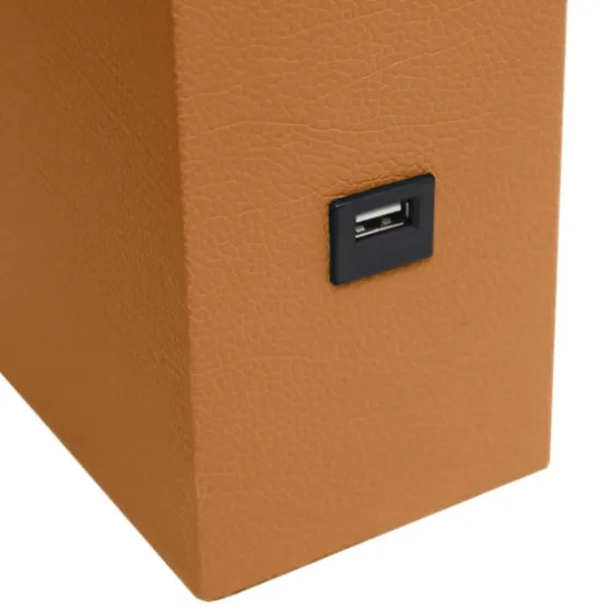 Faux Leather Usb Table Lamp-Kirkland's Home Shop