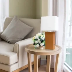 Faux Leather Usb Table Lamp-Kirkland's Home Shop