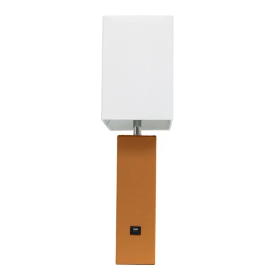 Faux Leather Usb Table Lamp-Kirkland's Home Shop