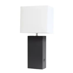 Faux Leather Usb Table Lamp-Kirkland's Home Best