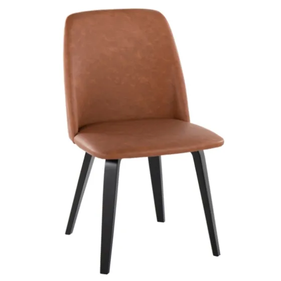 Faux Leather Wood Dining Chairs, Set Of 2-Kirkland's Home Cheap