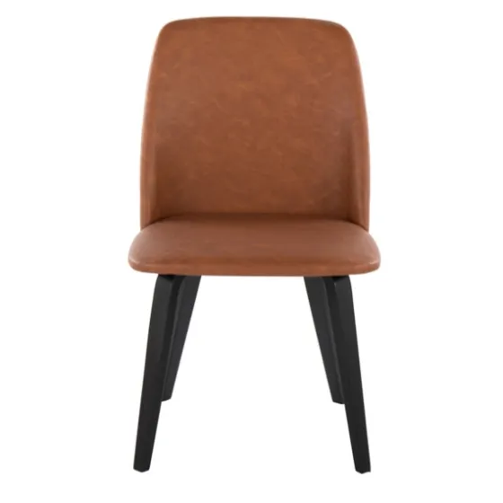 Faux Leather Wood Dining Chairs, Set Of 2-Kirkland's Home Cheap