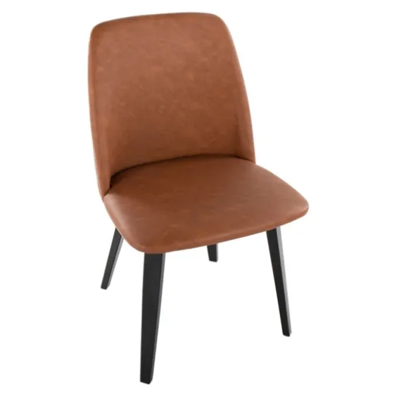Faux Leather Wood Dining Chairs, Set Of 2-Kirkland's Home Cheap