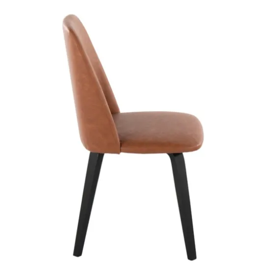 Faux Leather Wood Dining Chairs, Set Of 2-Kirkland's Home Cheap