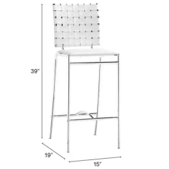 Faux Leather Woven Counter Stools, Set Of 2-Kirkland's Home Shop